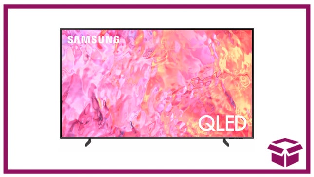 Dieser Samsung-Fernseher ist groß und leistungsstark und bereit, das große Spiel zu zeigen. 